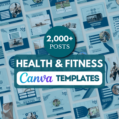 Fitness, Nutrition & Health Bundle - Social Media Templates