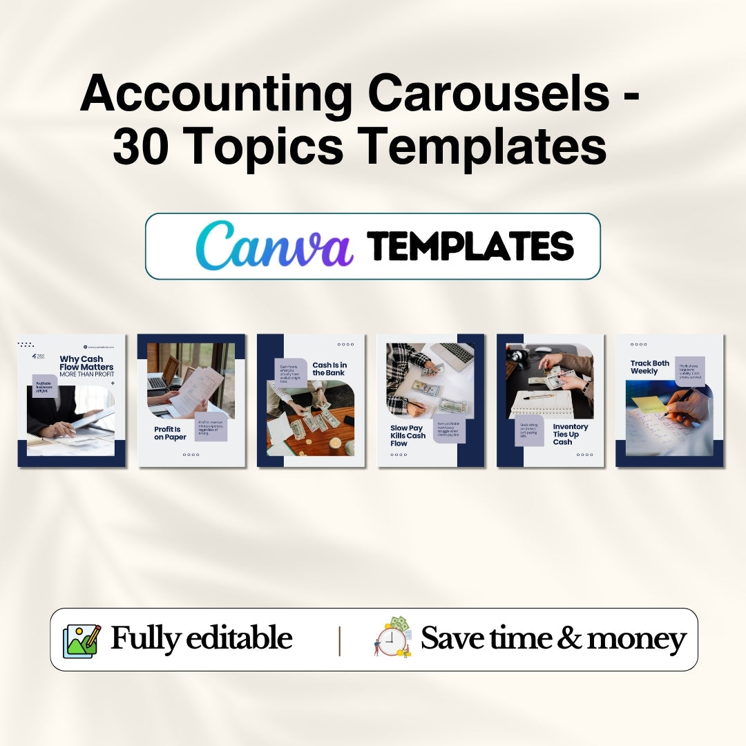 Accounting Carousels Bundle - 30 Done-For-You Topics