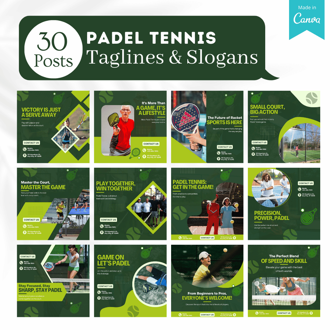 220 Padel Tennis Posts - Social Media Posts