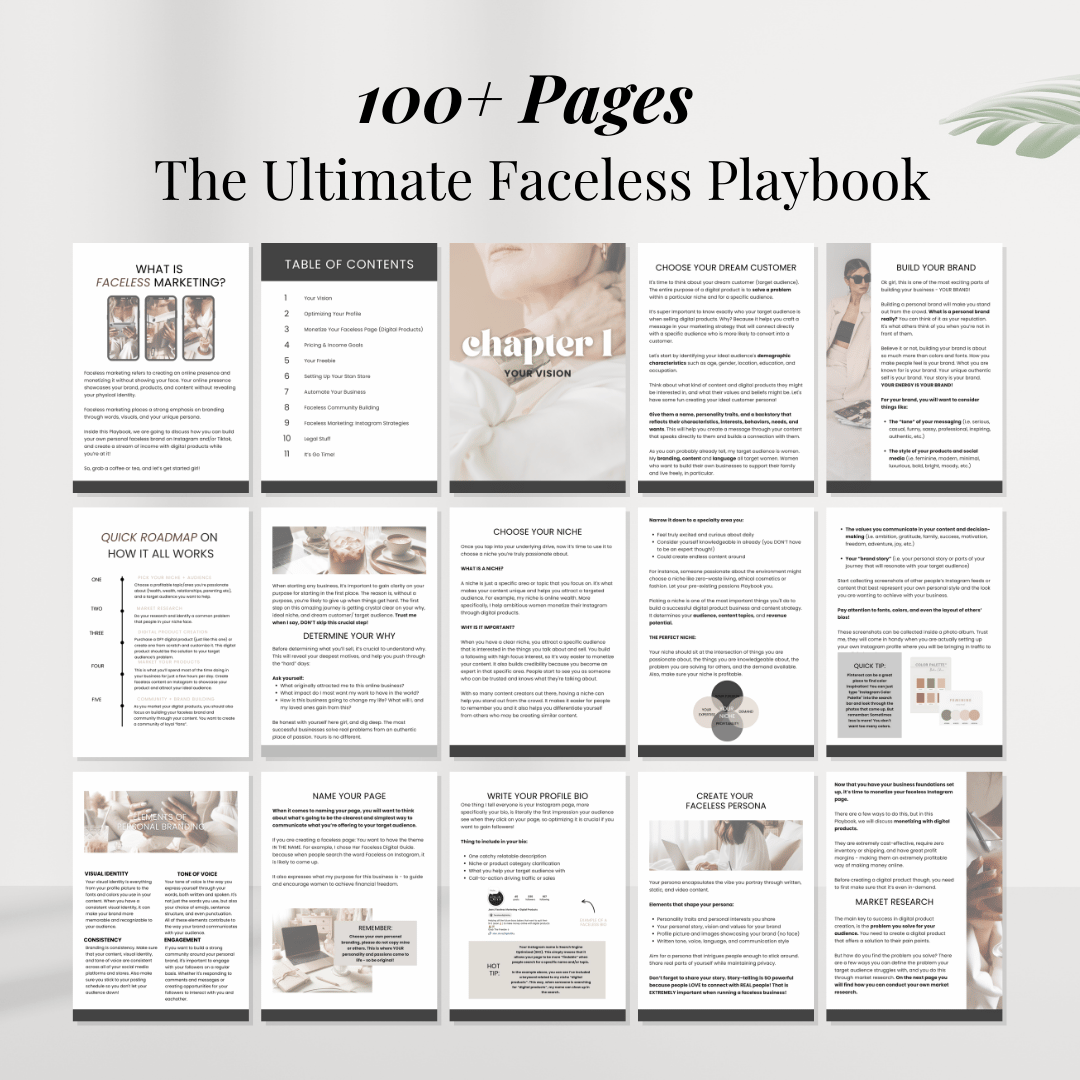 Faceless Digital Product Starter Kit