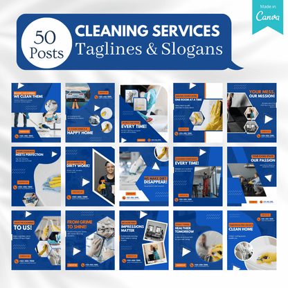 300 Cleaning Services Posts - Social Media Templates