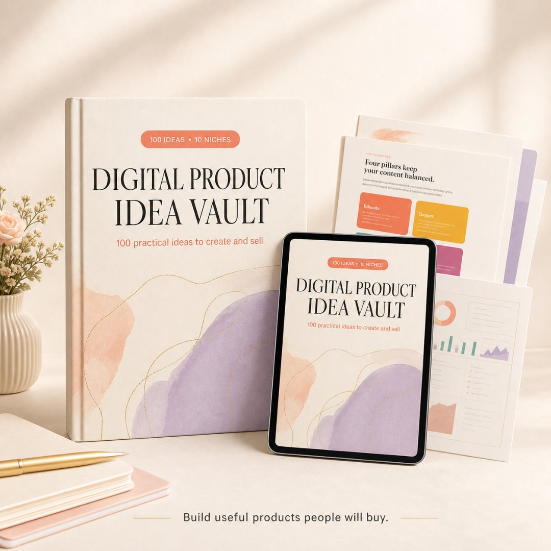 Digital Product Idea Vault - 118 Pages