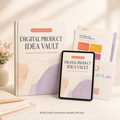 Digital Product Idea Vault - 118 Pages