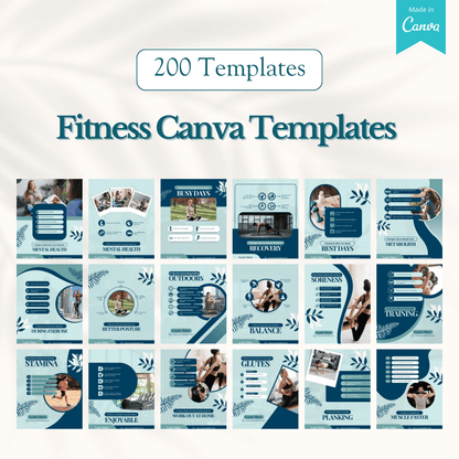 Fitness, Nutrition & Health Bundle - Social Media Templates