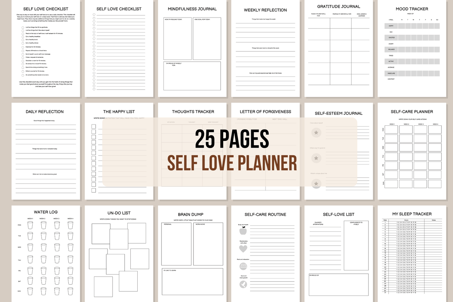 Self-Care & Confidence Planner Bundle