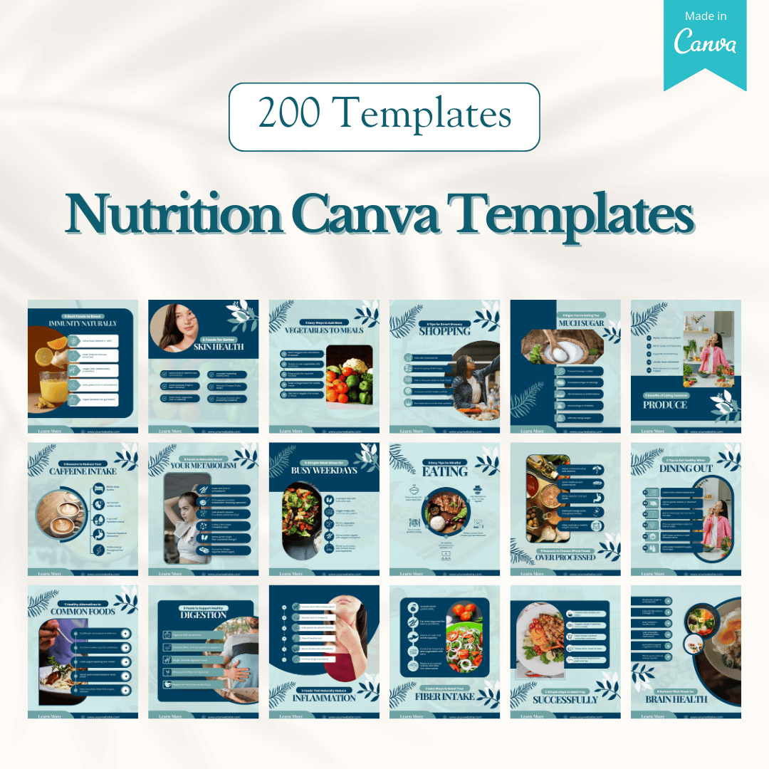 Fitness, Nutrition & Health Bundle - Social Media Templates