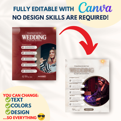 100 Wedding DJ Canva Templates
