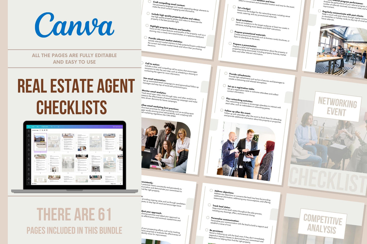 Real Estate Agent Checklists - 20 Lists