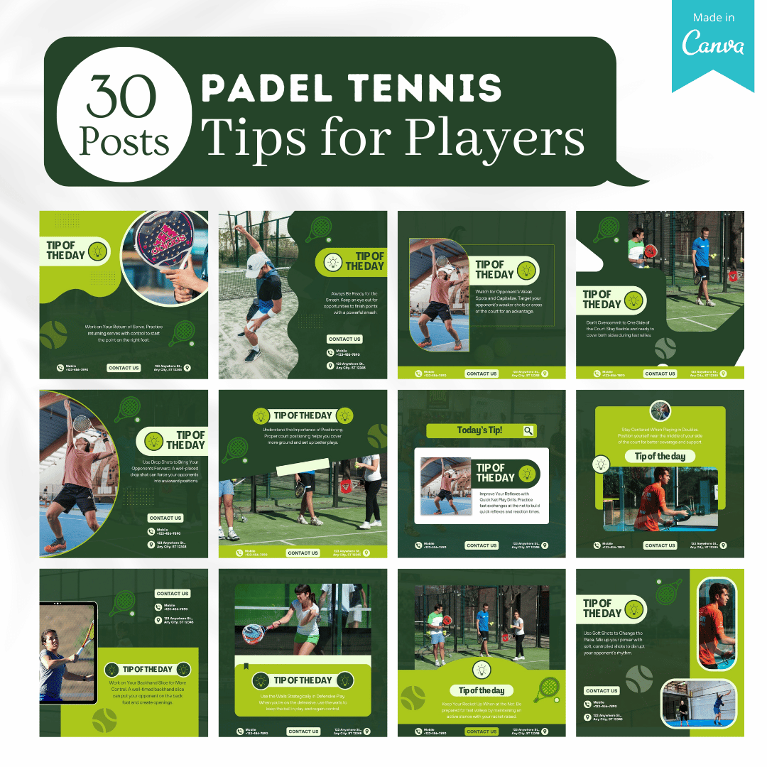 220 Padel Tennis Posts - Social Media Posts