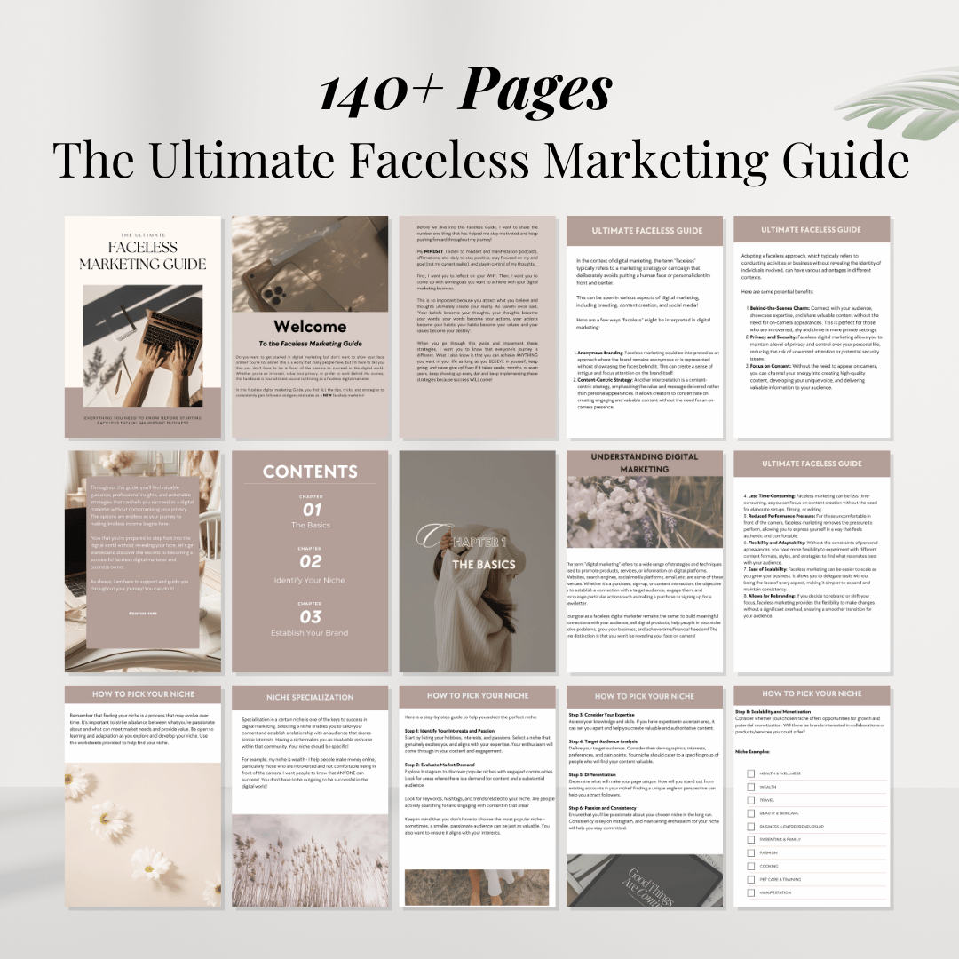 Faceless Digital Product Starter Kit