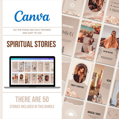 50 Spiritual Stories Canva Templates