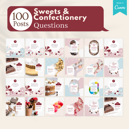 200 Sweets & Confectionery Posts - Social Media Templates