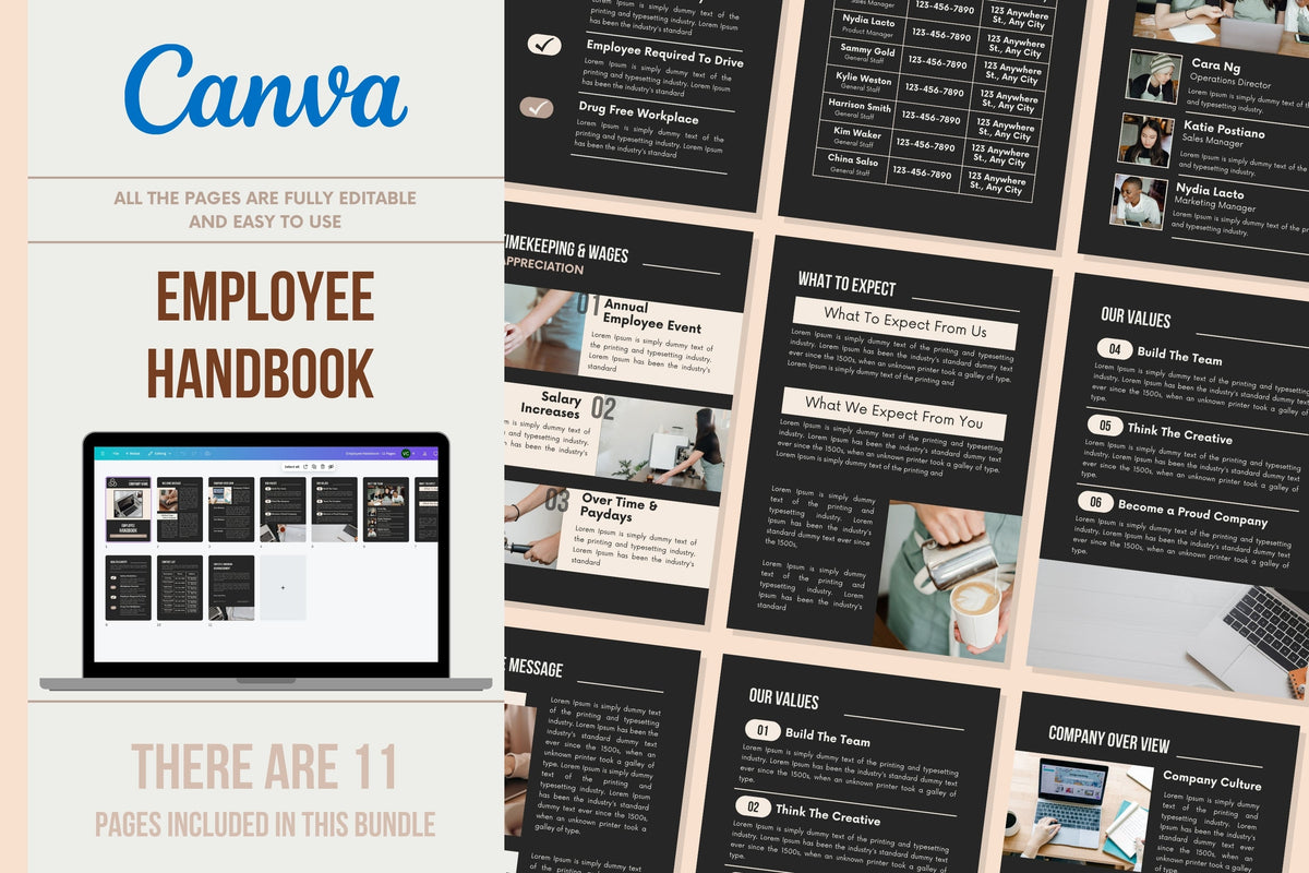 Employee Handbook - 11 Pages