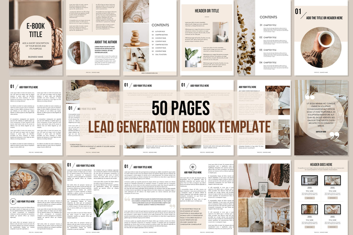 Lead Generation Ebook Template | US Letter | 50 Pages