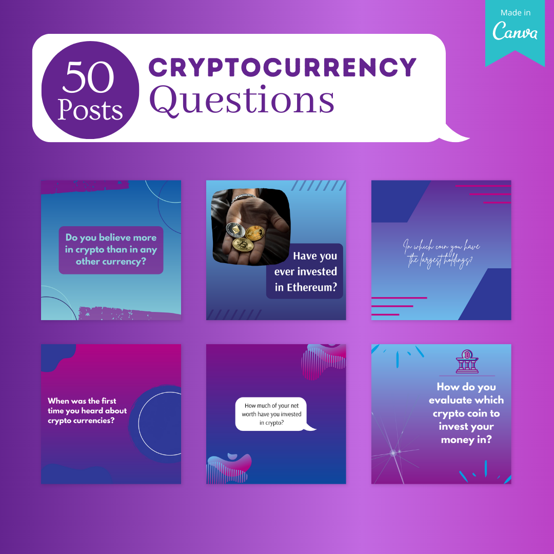 Cryptocurrency Posts -Social Media Templates
