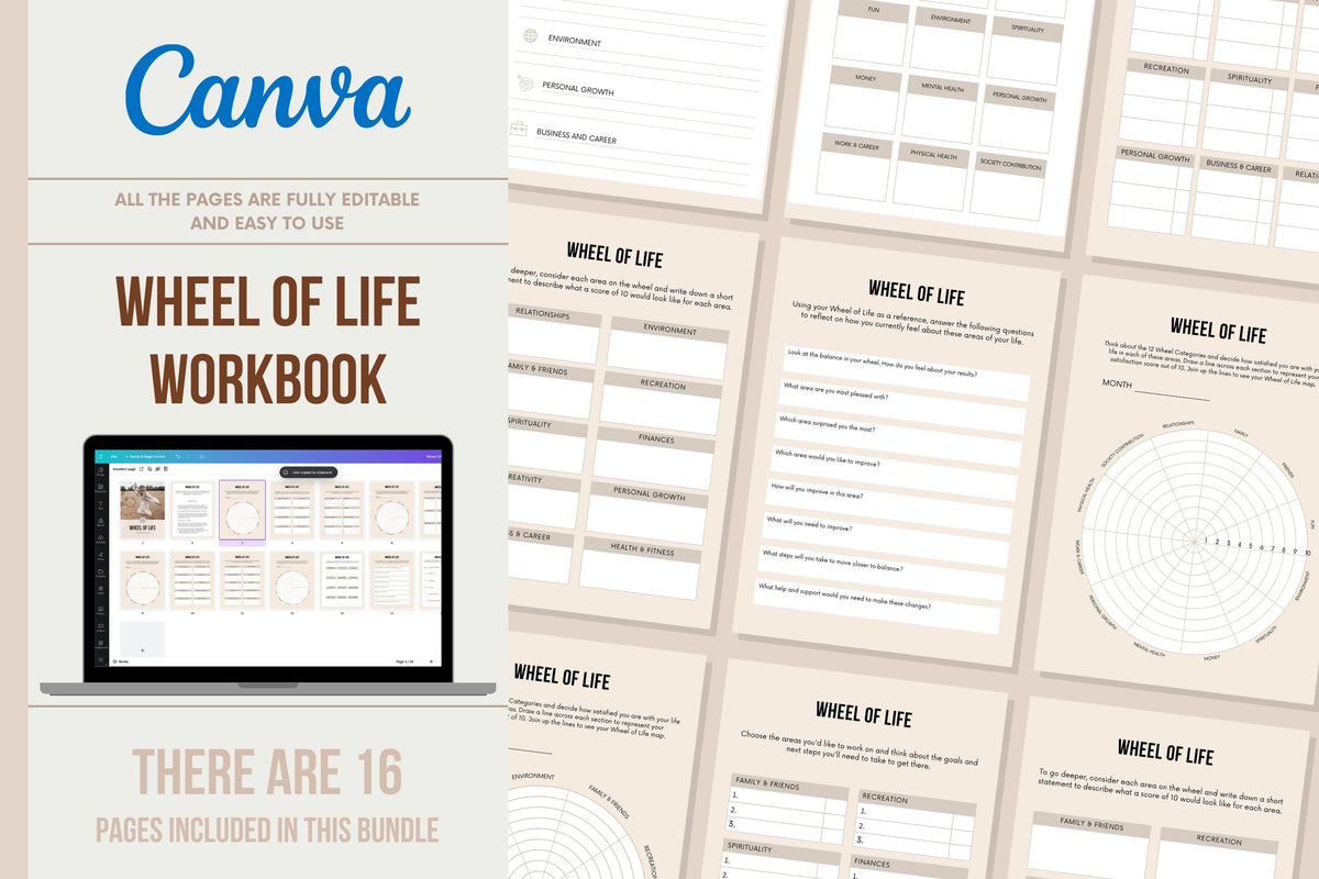 Wheel Of Life Workbook - 16 Pages