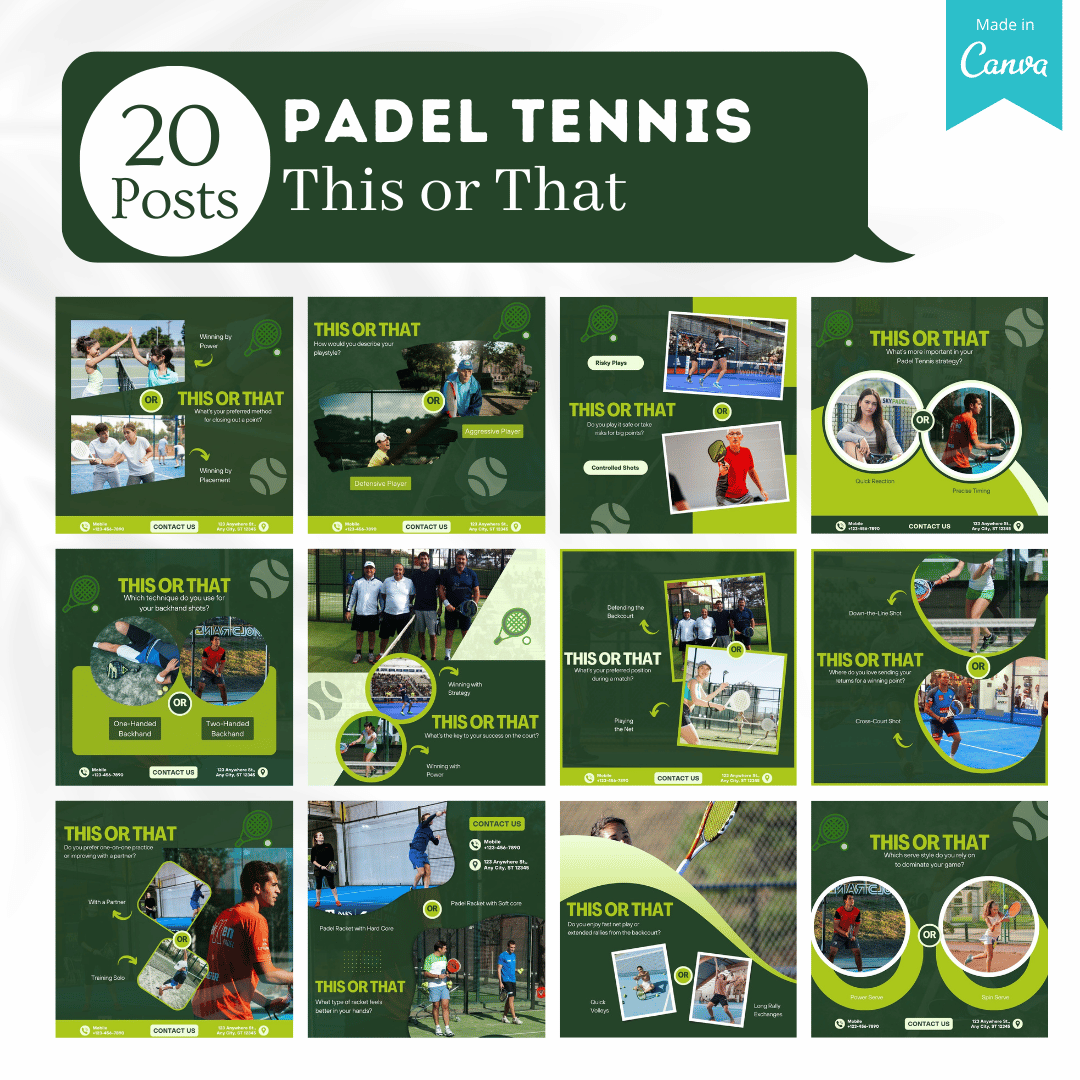 220 Padel Tennis Posts - Social Media Posts