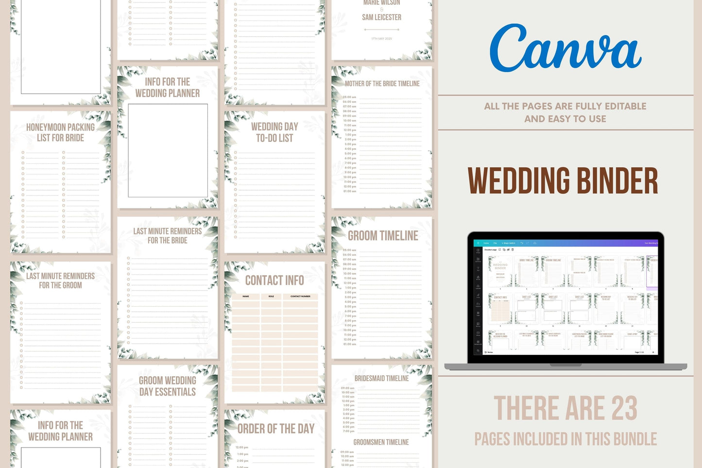 Wedding Binder - 23 Pages