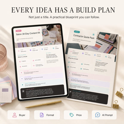 Digital Product Idea Vault - 118 Pages