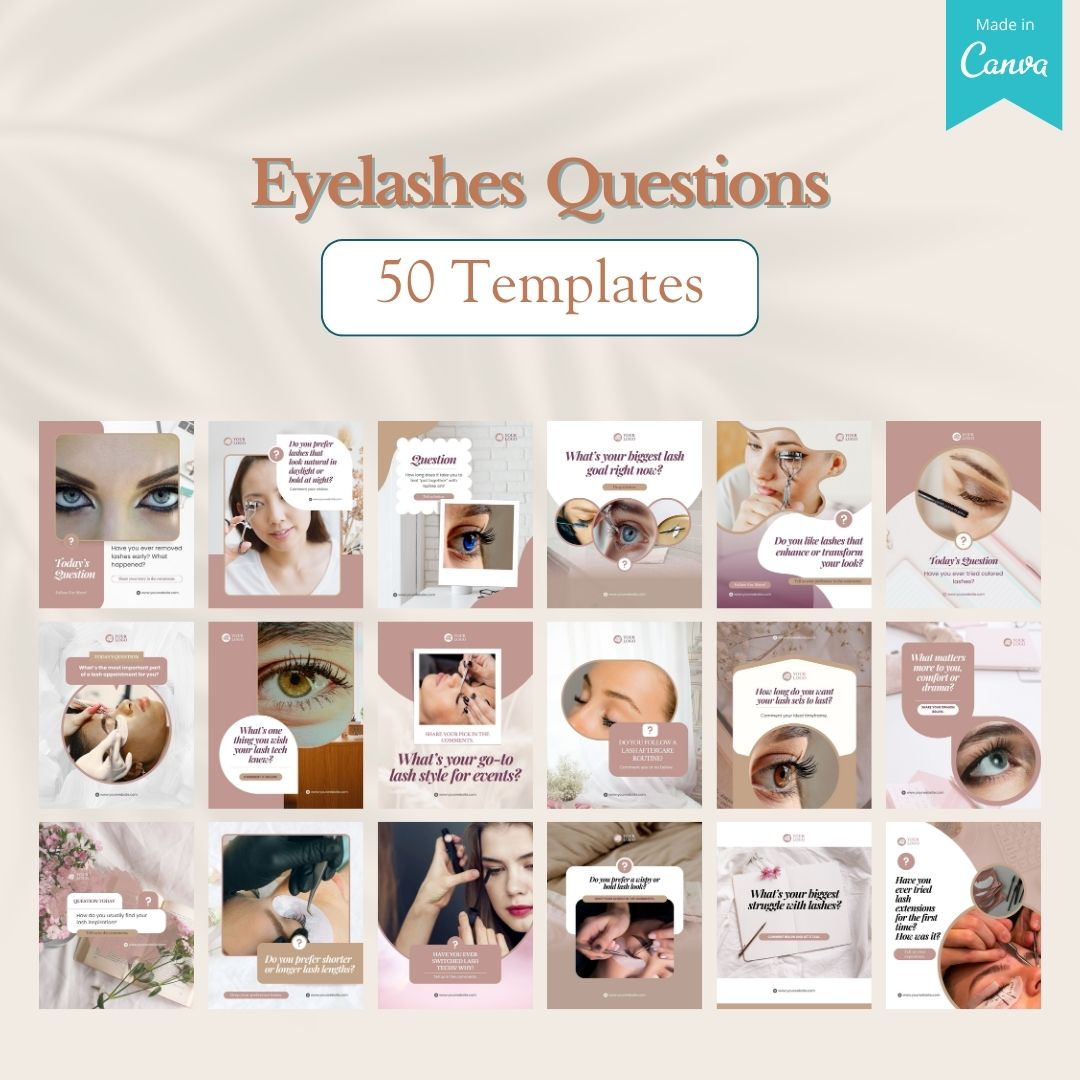 200 Eyelashes Posts - Social Media Templates