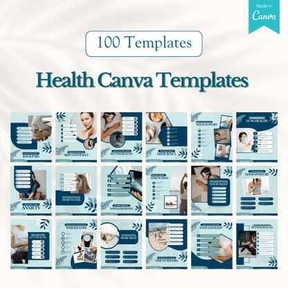 Fitness, Nutrition & Health Bundle - Social Media Templates