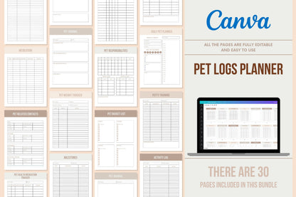 Pet Logs Bundle - 30 Pages