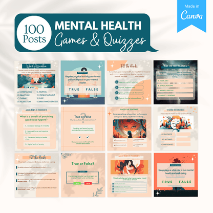 Mental Health Canva Templates Bundle