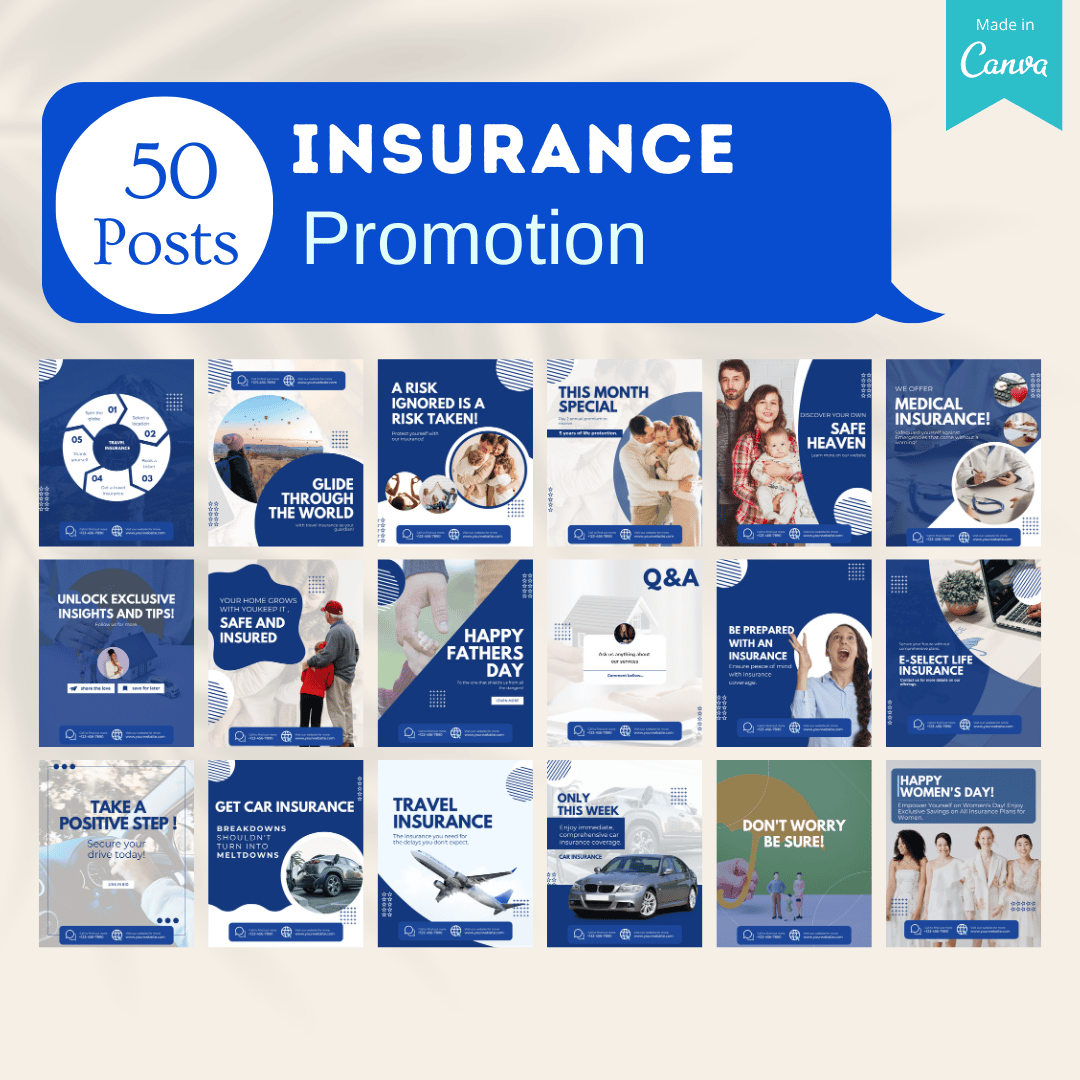 500 Insurance Agent Social Media Templates