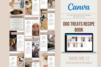 Dog treats recipe book - 12 Pages
