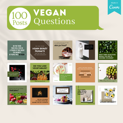 400 Vegan Posts -  Social Media Templates