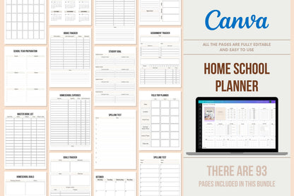 Home School Planner - 93 Pages