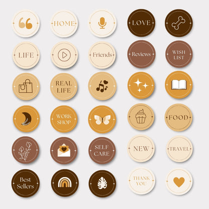 Beige Aesthetic Highlights - 108 Instagram Highlight Covers