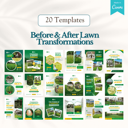 100 Lawn Mower Services Canva Templates