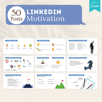 200 LinkedIn Posts  - Social Media Templates