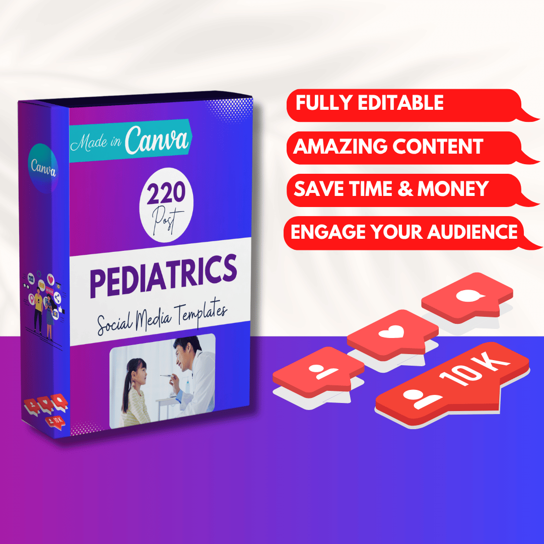 220 Pediatrics Canva Templates Bundle