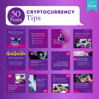 Cryptocurrency Posts -Social Media Templates