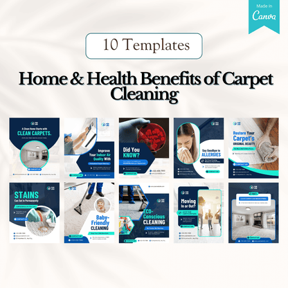 100 Carpet Cleaning Services Canva Templates
