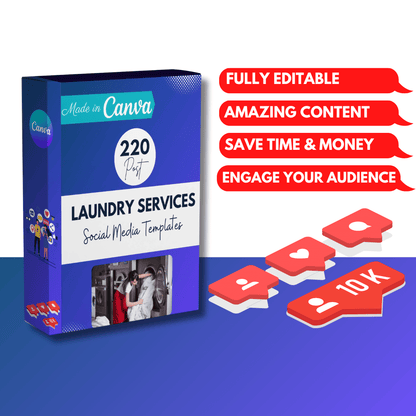 220 Laundry Services Canva Templates