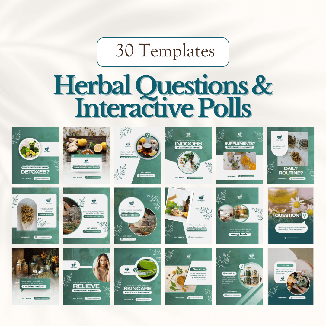 300 Herbal Medicine Posts - Social Media Templates