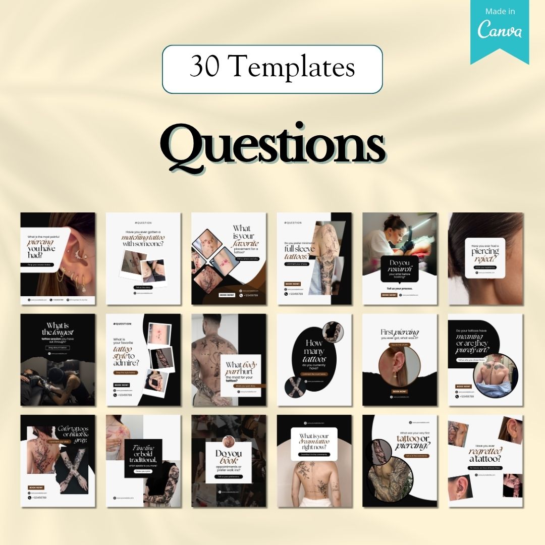 Tattoo & Piercing Studio - Social Media Templates
