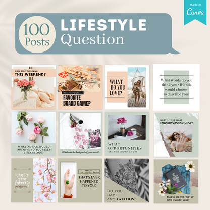 400 Lifestyle Posts - Social Media Templates
