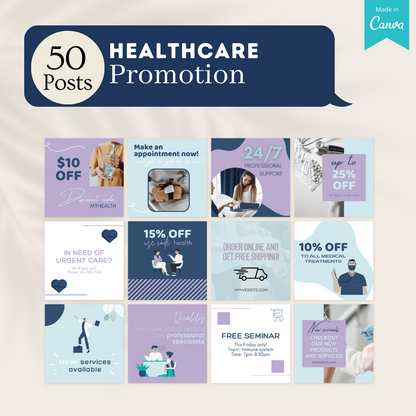 300 Healthcare Posts - Social Media Templates