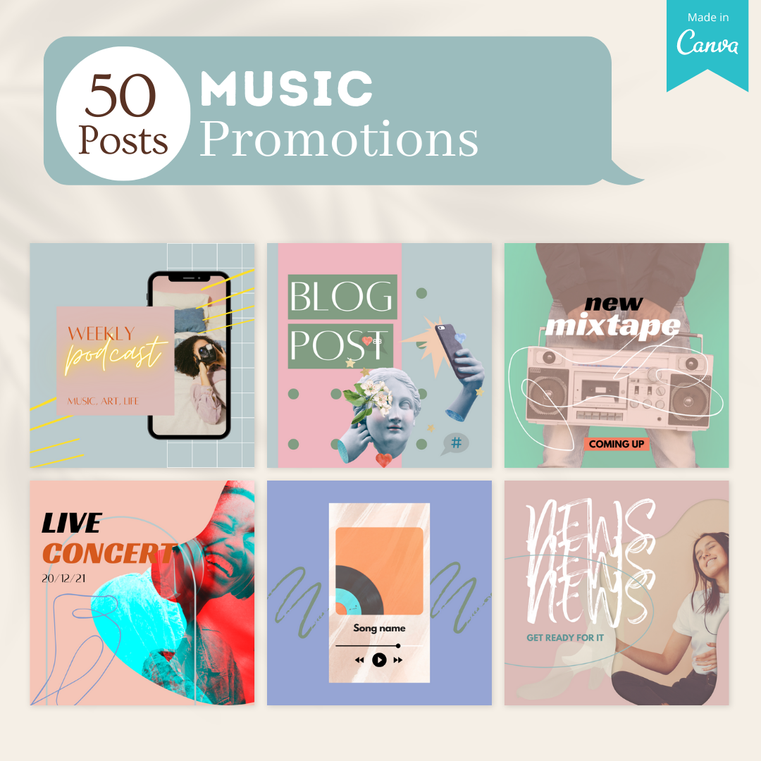 200 Music Posts - Social Media Templates