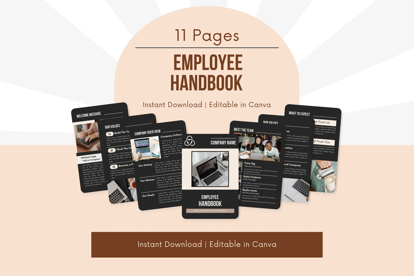 Employee Handbook - 11 Pages