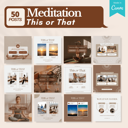 Meditation Bundle - Social Media Templates