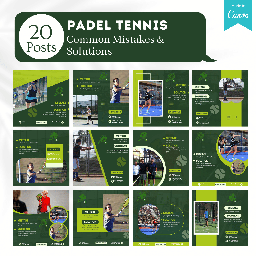 220 Padel Tennis Posts - Social Media Posts