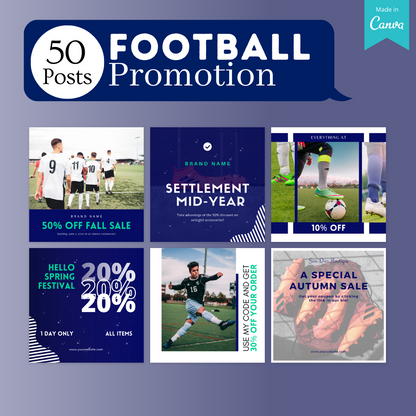 200 Football Coach Posts - Social Media Templates