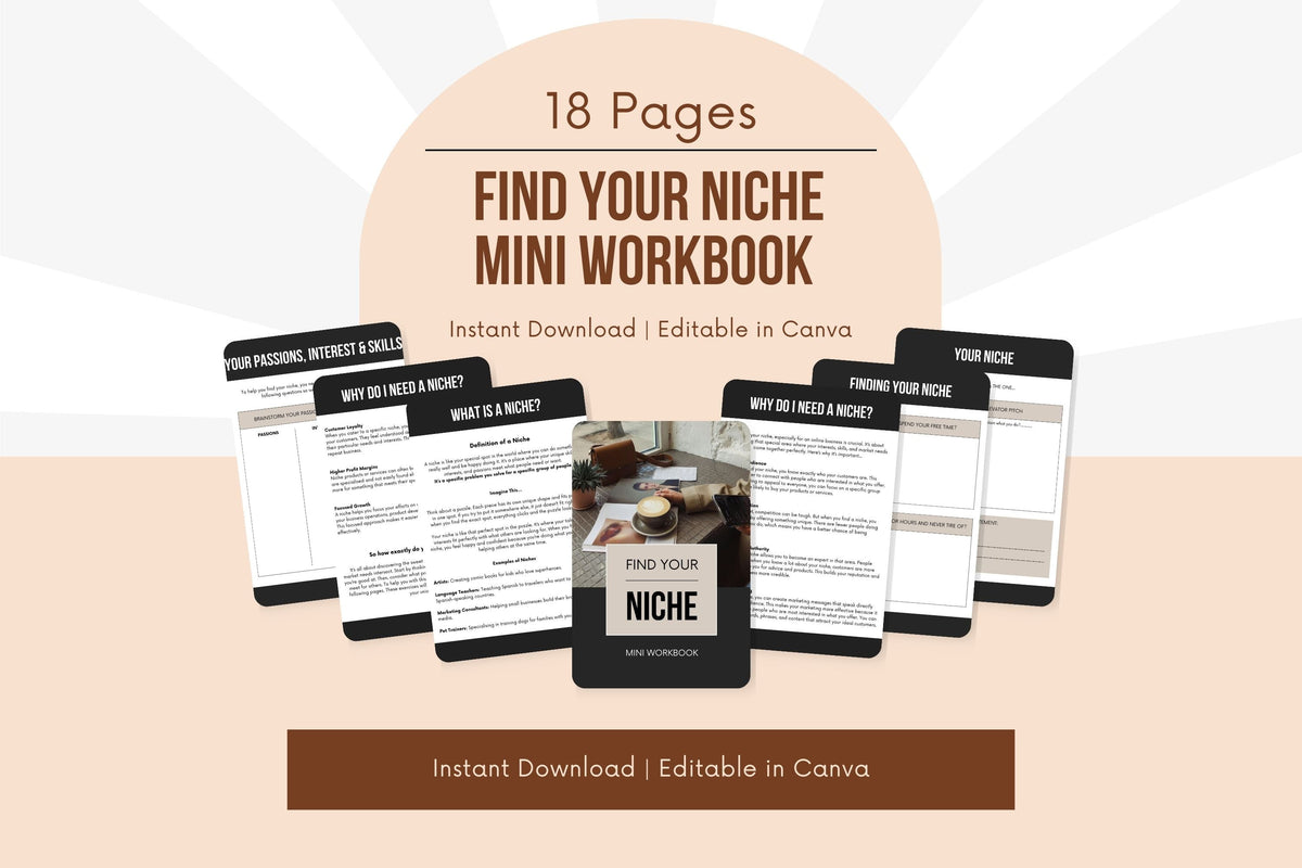 Find Your Niche Mini Workbook - 18 Pages