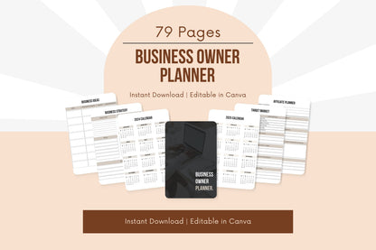 Business Owner Planner - 79 Pages