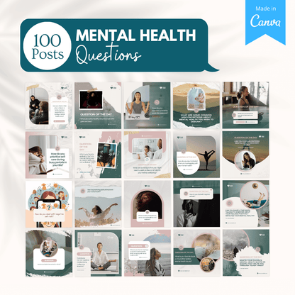 Mental Health Canva Templates Bundle